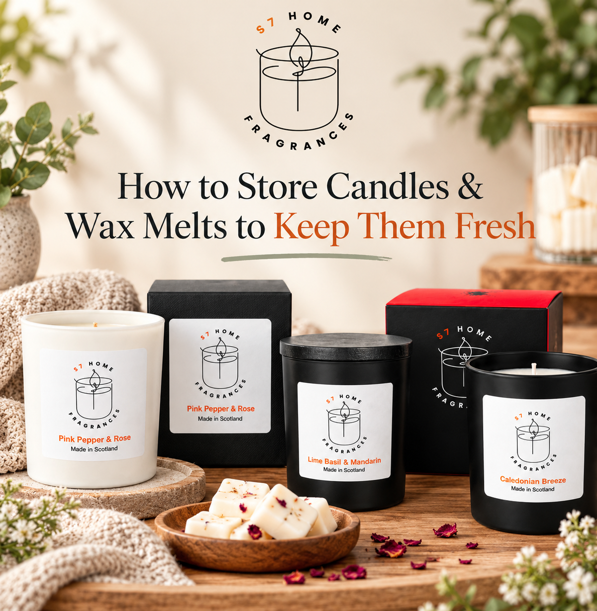 S7 Home Fragrances How to store candles and wax melts to keep them fresh