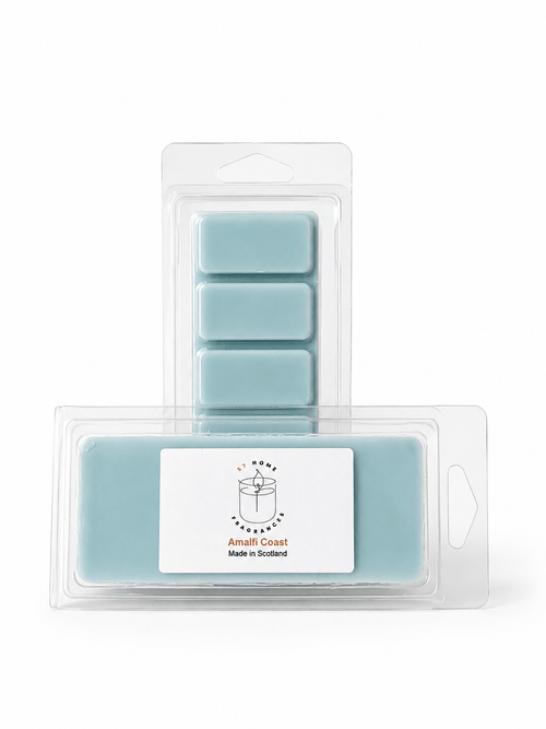 Amalfi Coast — a wax melt package from S7 Home Fragrances in a coastal outdoor setting