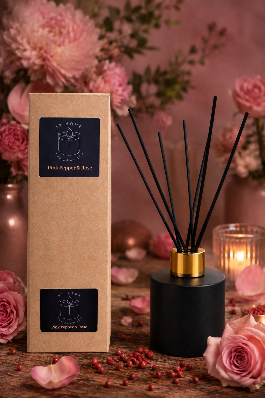 Pink Pepper & Rose Reed Diffuser