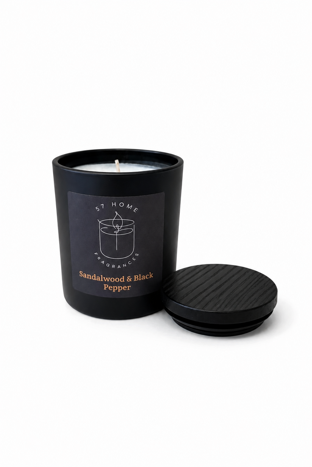 Sandalwood & Black Pepper Scented Candle